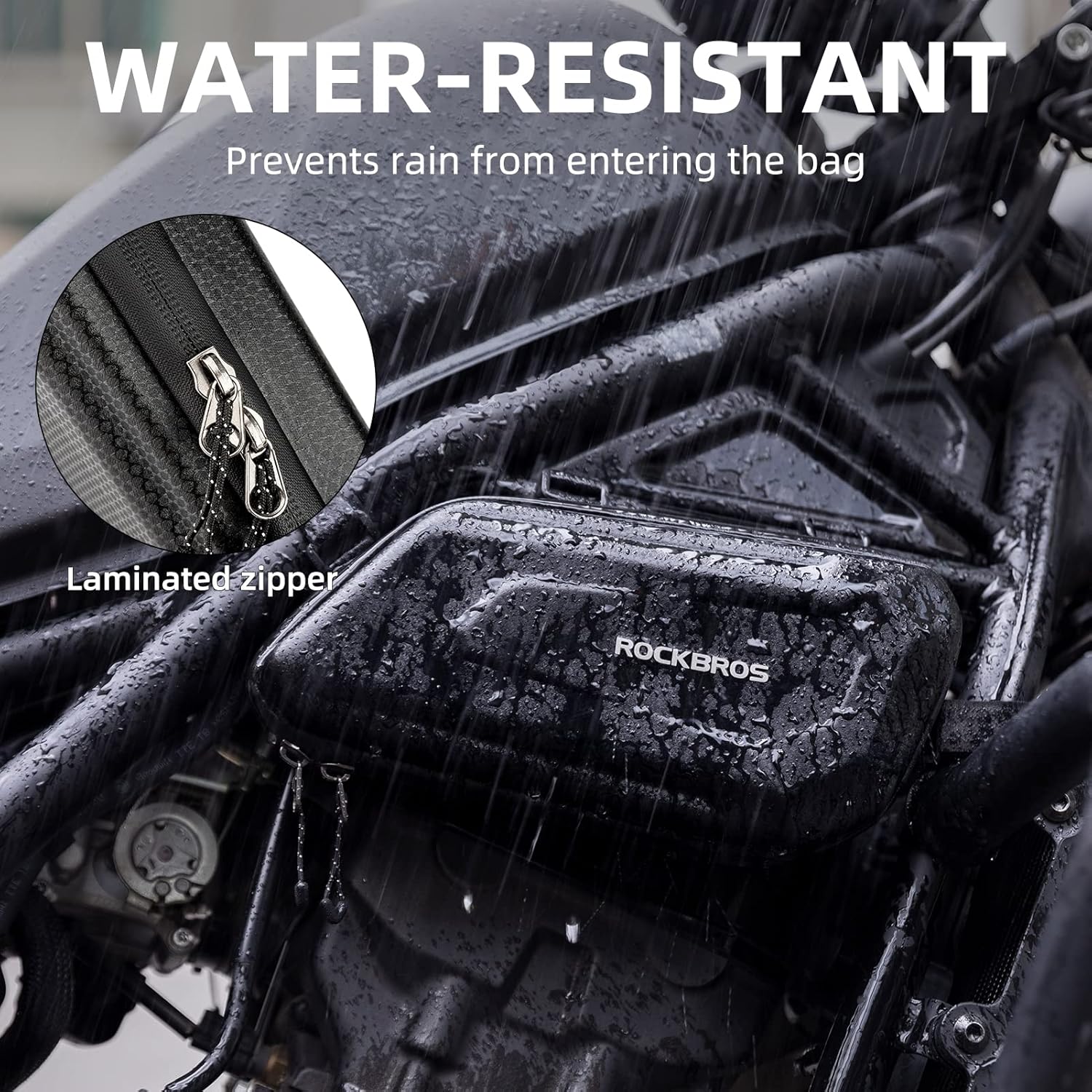 ROCKBROS EVA Hard Shell Motorcycle Tool Bag - Water-Resistant Triangle Side Bag