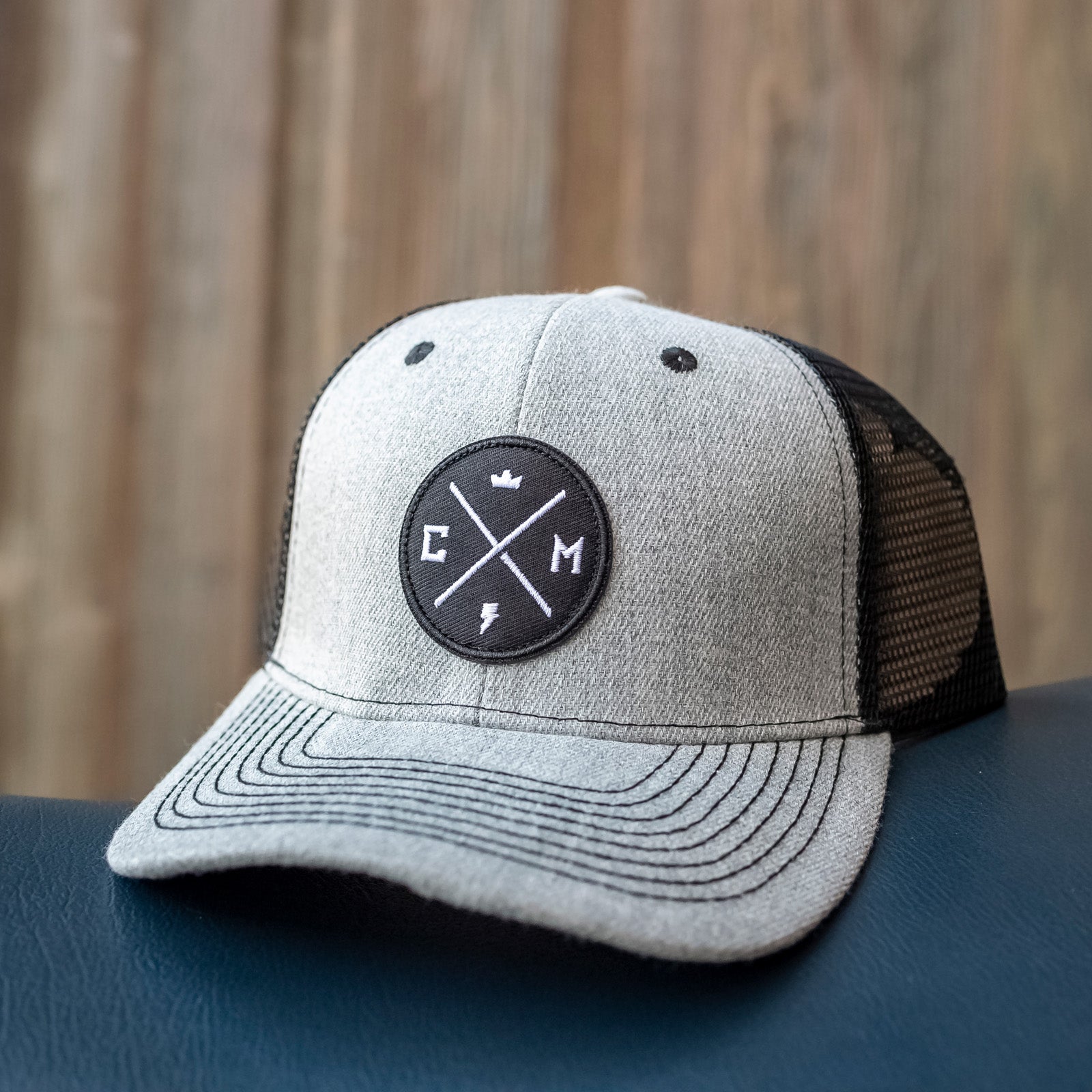 Crown Moto Legend Grey/Black Trucker Hat