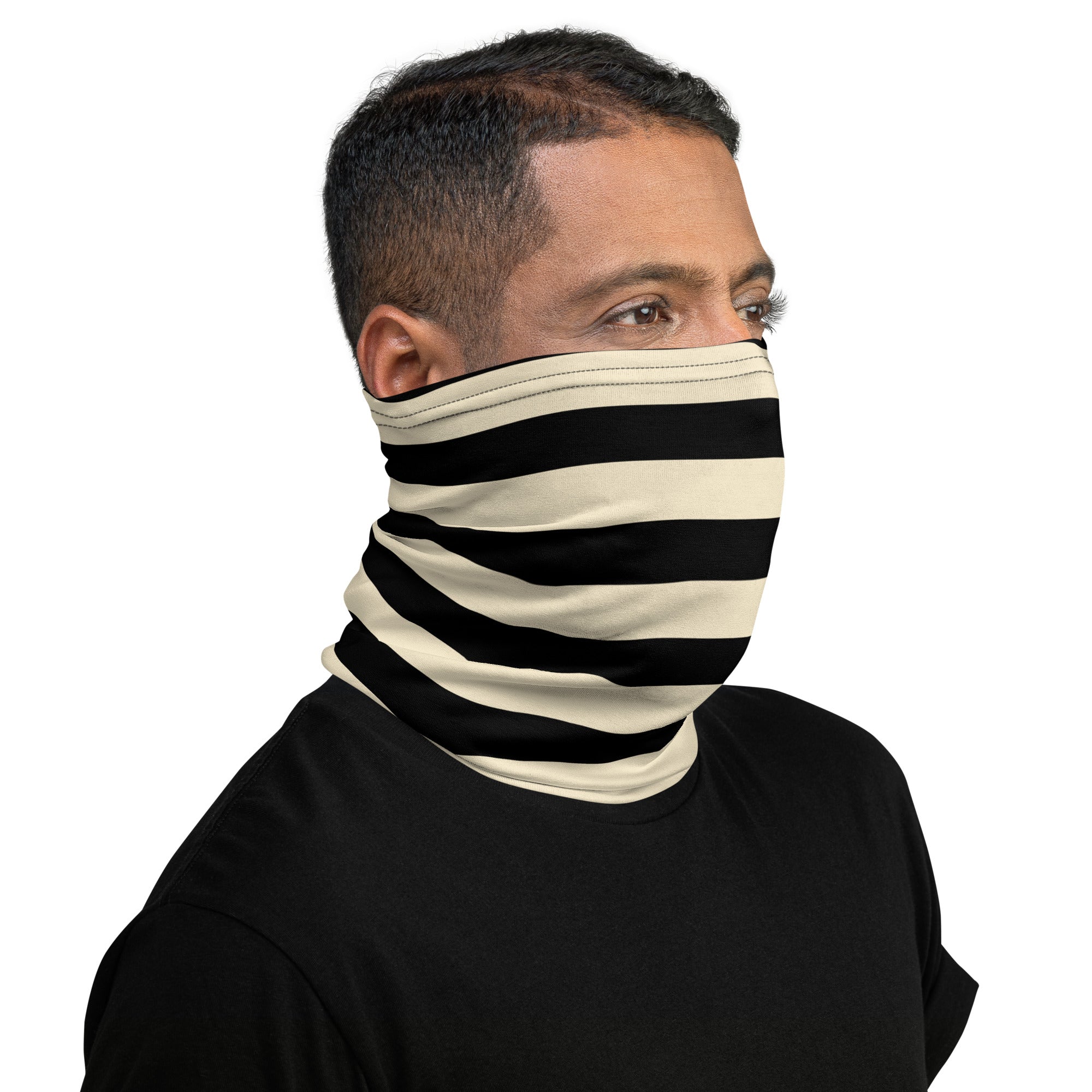 Vintage cream and black striped neck sleeve