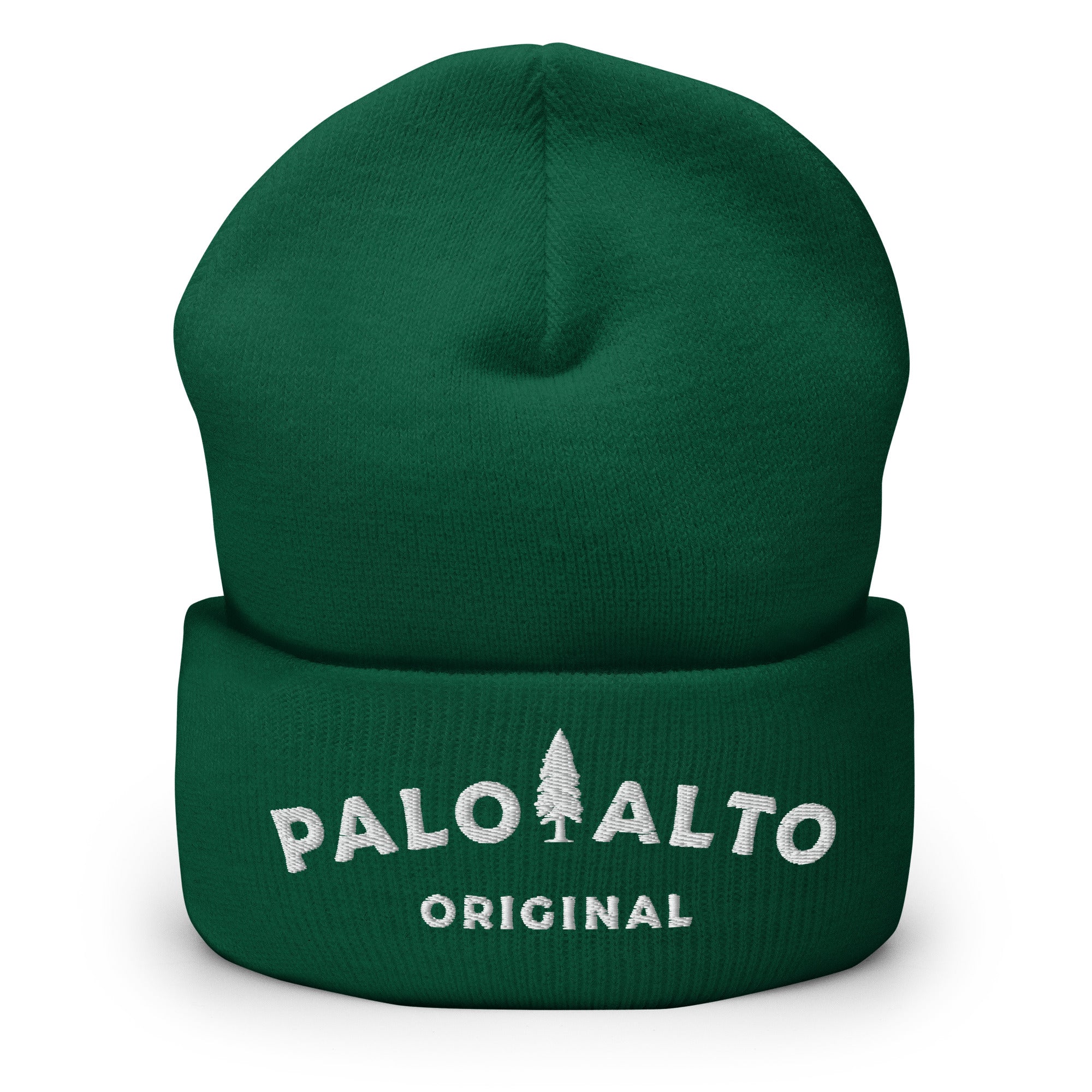Green Palo Alto Original fine ribbed knit beanie