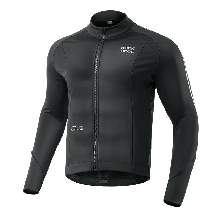 Cycling Long Sleeve Fleece Jersey for 32Β°Fβ50Β°F