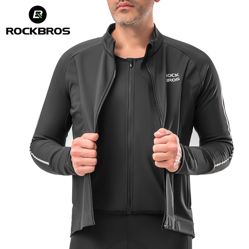 Cycling Long Sleeve Fleece Jersey for 32Β°Fβ50Β°F