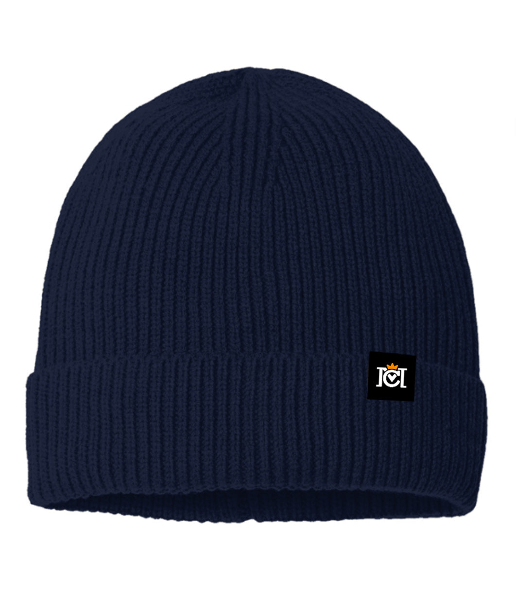 fine rib knit beanie, quality sustainable, knitted, woven tag, crown moto, motorcycle lifestyle, warm, headwear, beanies, helmet hair, brand, crown moto, logo