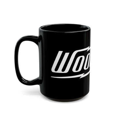 woodside brand black ceramic coffee mug