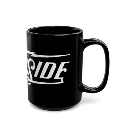woodside brand black ceramic coffee mug