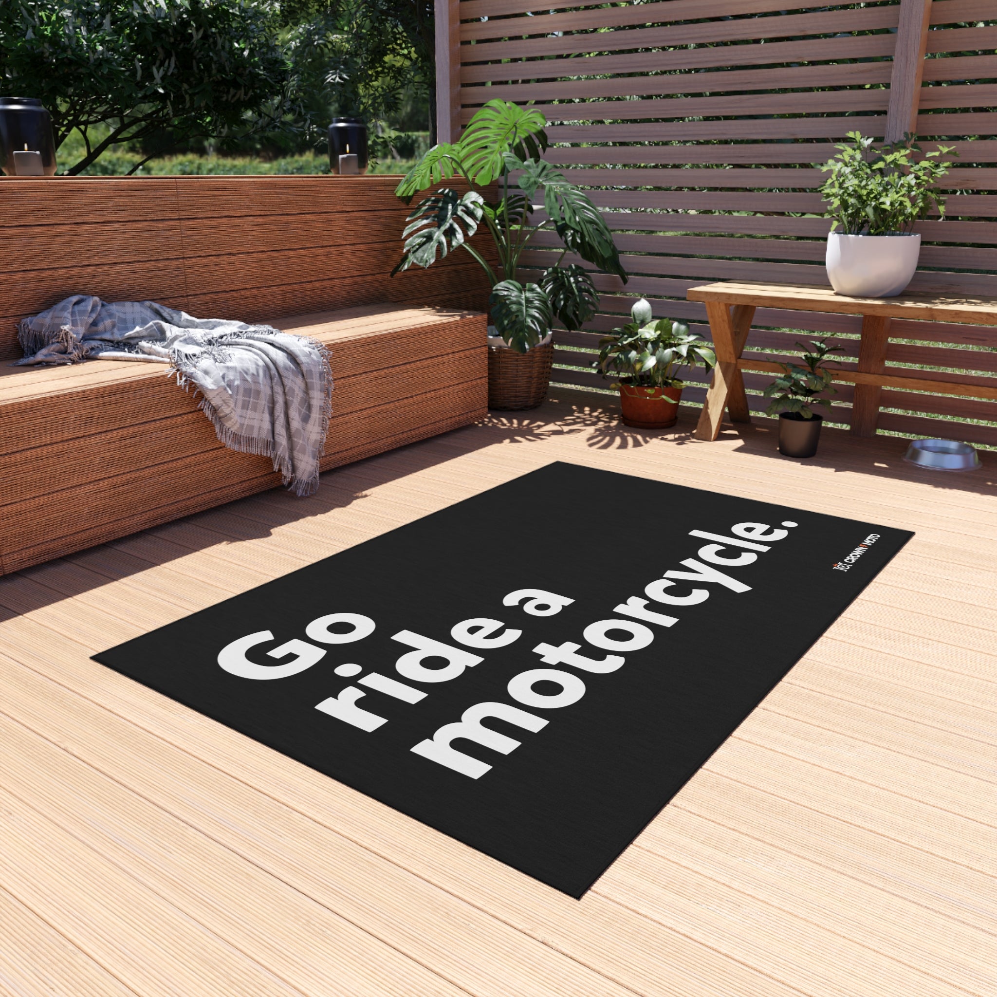 "Go Ride a Motorcycle" Track & Garage Mat