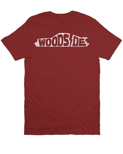 Woodside Porsche design printed on the chest of premium unisex short sleeve t-shirt