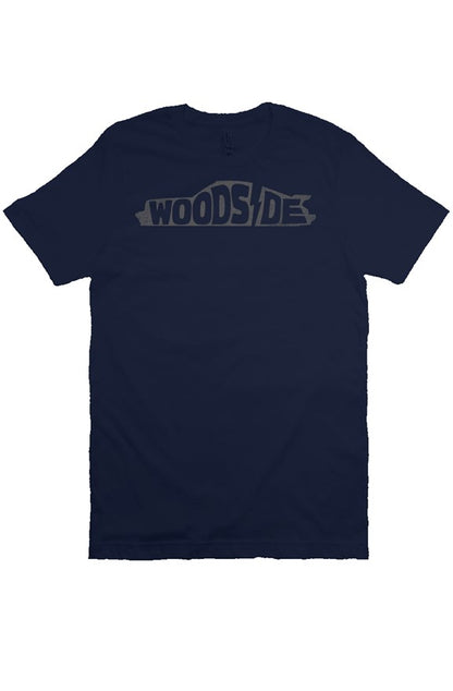 Woodside Porsche design printed on the chest of premium short sleeve shirt