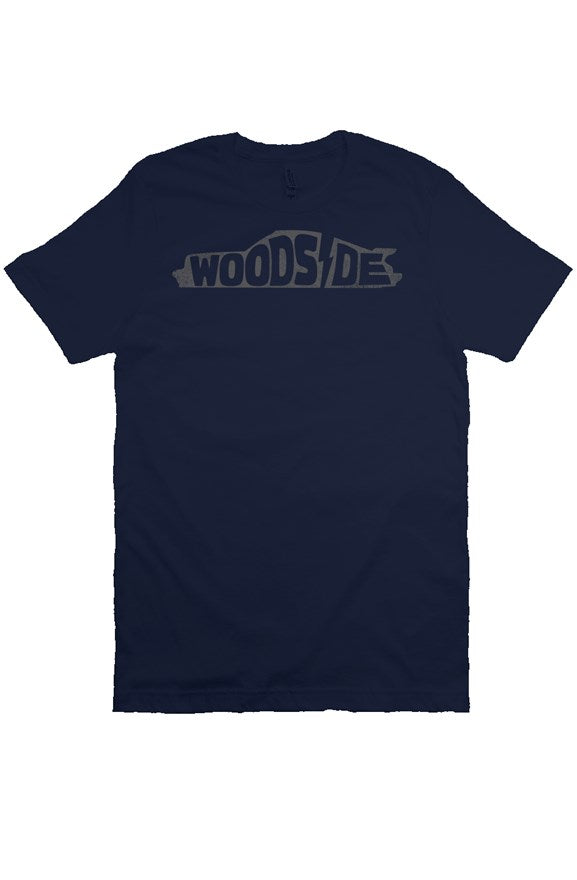 Woodside Porsche design printed on the chest of premium short sleeve shirt