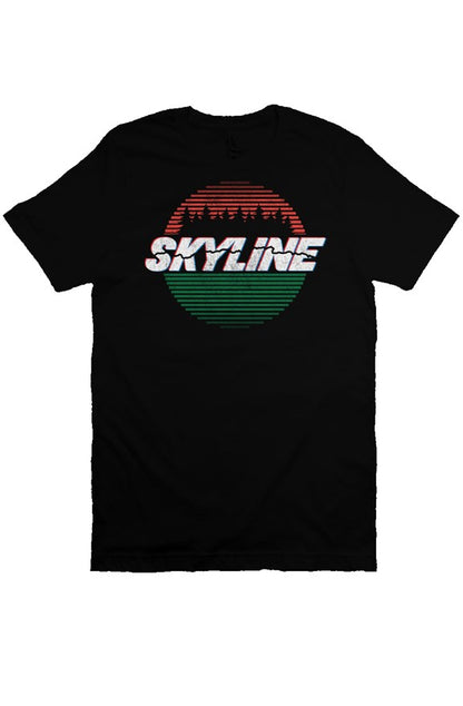 Original Skyline Blvd Hwy 35 design on chest of unisex short sleeve t-shirt