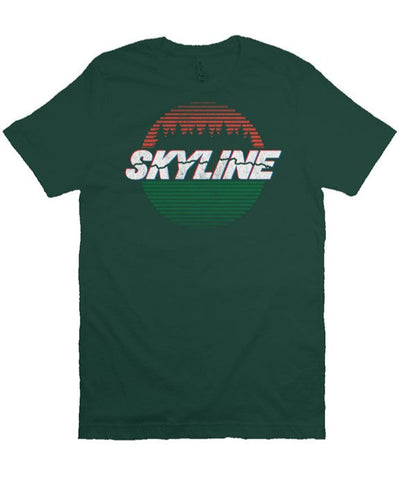 Original Skyline Blvd Hwy 35 design on chest of unisex short sleeve t-shirt