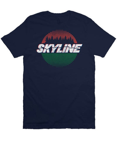 Original Skyline Blvd Hwy 35 design on chest of unisex short sleeve t-shirt
