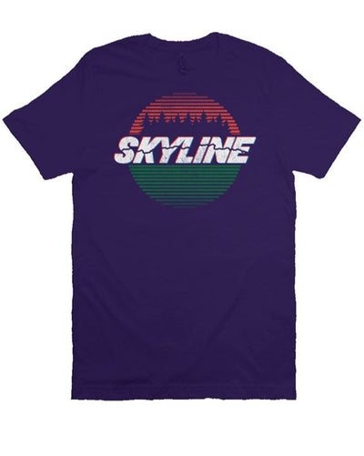 Original Skyline Blvd Hwy 35 design on chest of unisex short sleeve t-shirt
