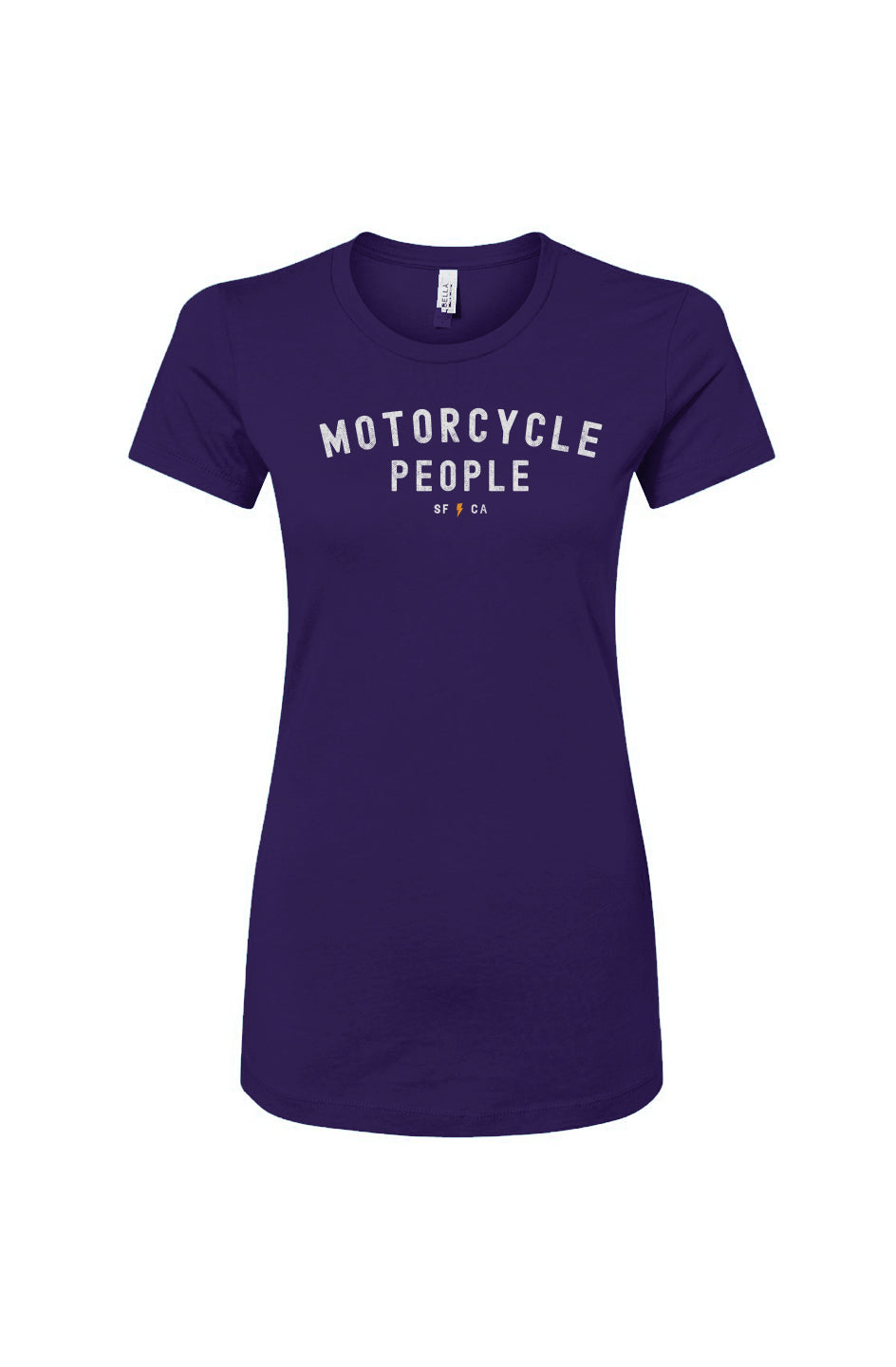 "motorcycle people" design on chest of Women's Slim Fit T-shirt