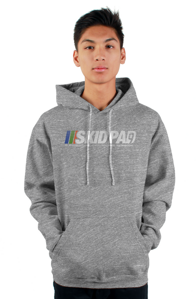 Highway 9 Skid Pad Santa Cruz Mountains design on front of Tultex pullover hoodie by crown moto