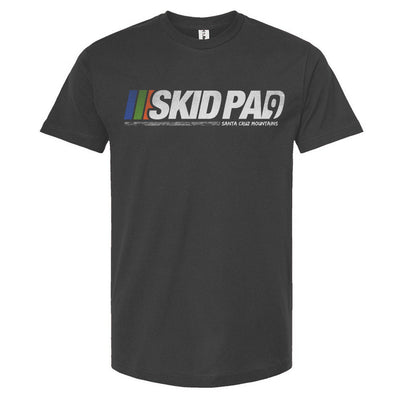 Highway 9 Skid Pad Santa Cruz Mountains design on front of Tultex Unisex T-Shirt by crown moto