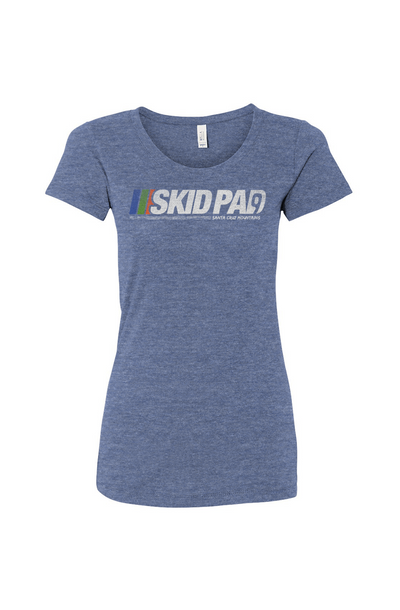 Highway 9 Skid Pad design on front of Women's Triblend Tee