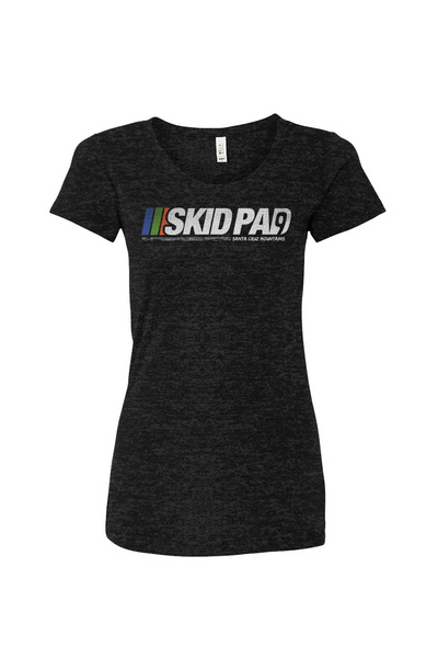 Highway 9 Skid Pad design on front of Women's Triblend Tee