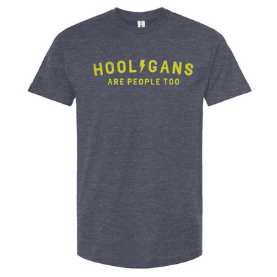 Hooligans are people too t-shirt, design on chest of short sleeve Tultex Unisex T-Shirt, wheelies, stoppies, burnouts, street racing