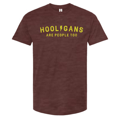 Hooligans are people too t-shirt, design on chest of short sleeve Tultex Unisex T-Shirt, wheelies, stoppies, burnouts, street racing