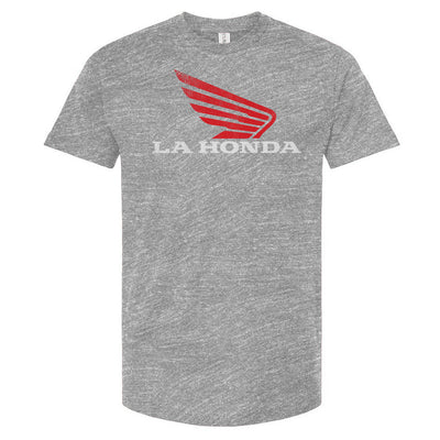 La Honda parody honda motorcycle design on chest of short sleeve Unisex T-Shirt