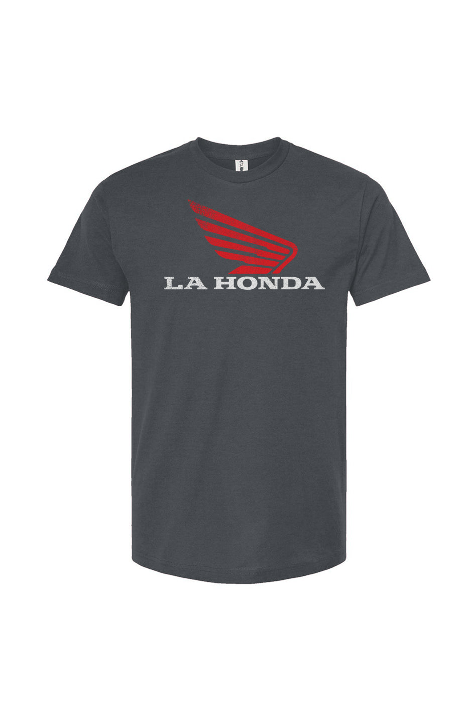 La Honda parody honda motorcycle design on chest of short sleeve Unisex T-Shirt