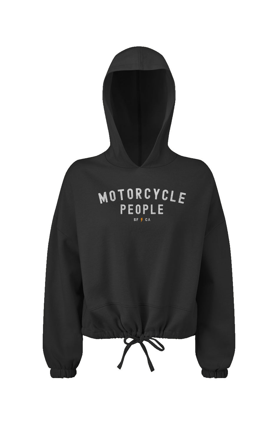 Motorcycle People Ladies' Cropped Oversize Hoodie