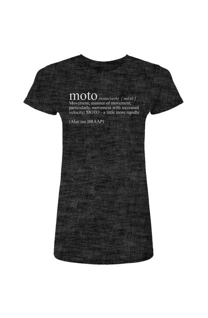 Women's "moto definition" short sleeve t-shirt from crown moto