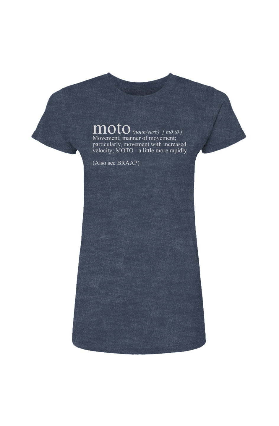 Women's "moto definition" short sleeve t-shirt from crown moto