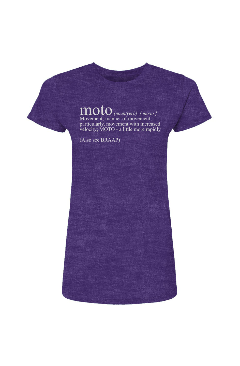 Women's "moto definition" short sleeve t-shirt from crown moto