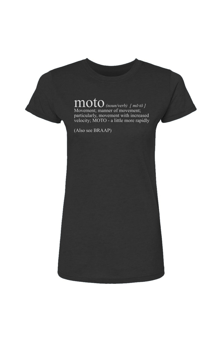 Women's "moto definition" short sleeve t-shirt from crown moto