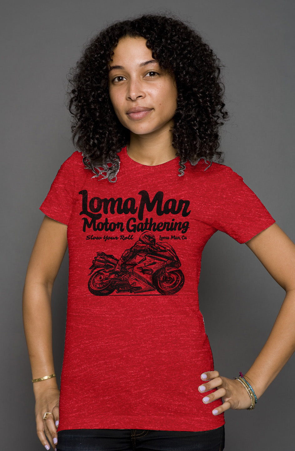 LMMG Moto Sketch Women's Heather T-shirt