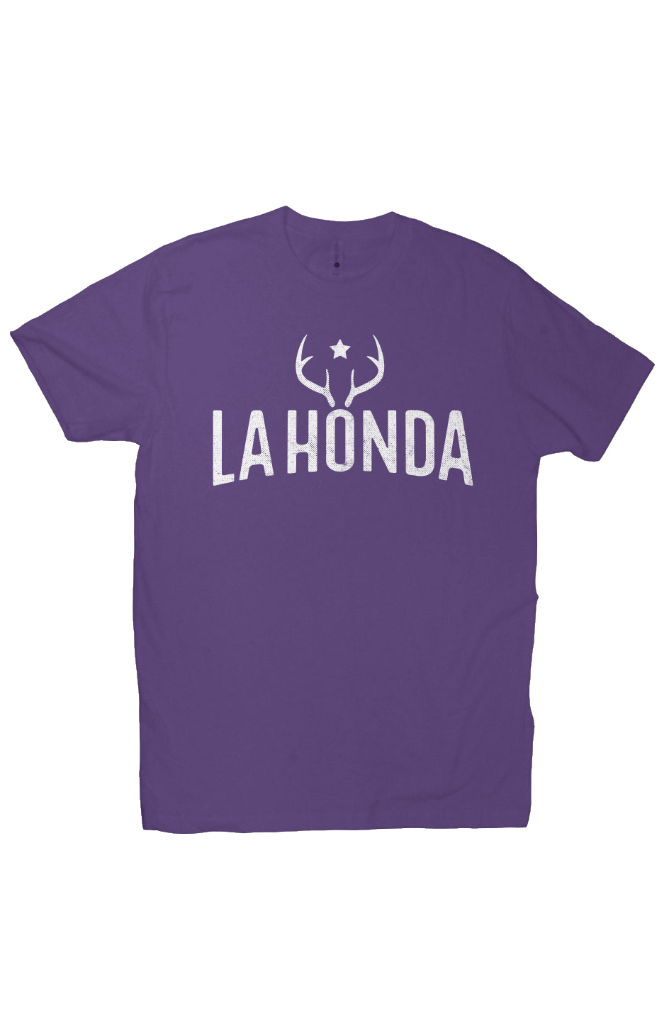 La Honda Venison design on chest of short sleeve t-shirt