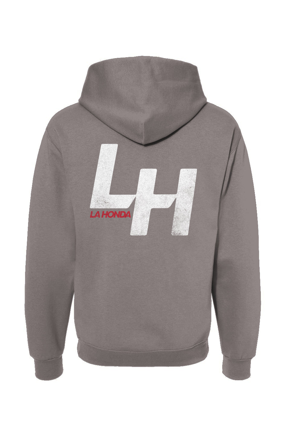 La Honda Shift pattern design on back of hooded sweatshirt