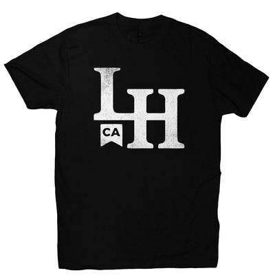 La Honda California LH monogram design on short sleeve t-shirt