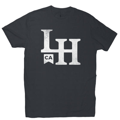La Honda California LH monogram design on short sleeve t-shirt