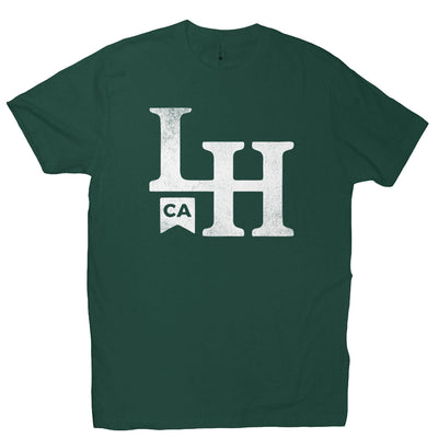 La Honda California LH monogram design on short sleeve t-shirt