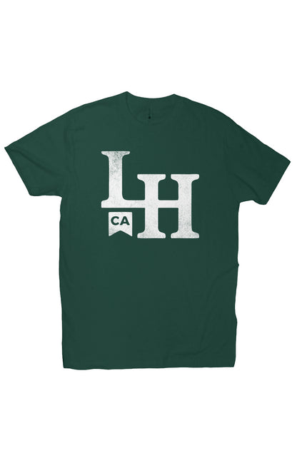 La Honda California LH monogram design on short sleeve t-shirt