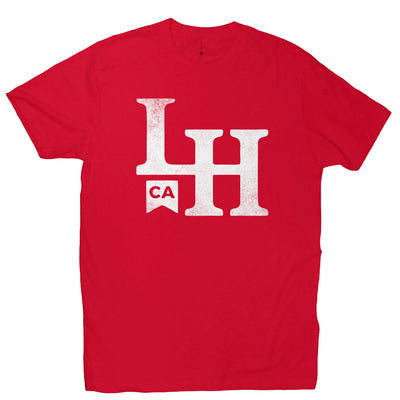 La Honda California LH monogram design on short sleeve t-shirt
