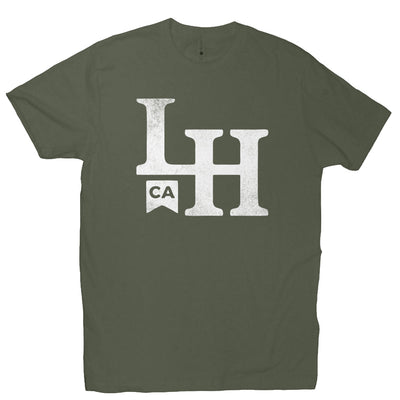 La Honda California LH monogram design on short sleeve t-shirt