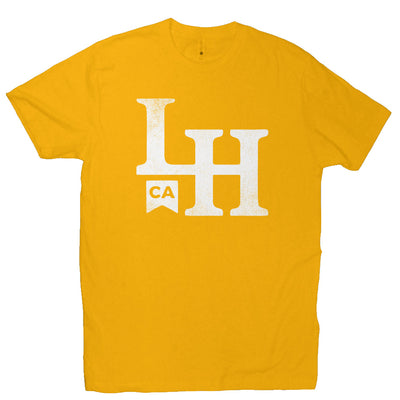 La Honda California LH monogram design on short sleeve t-shirt