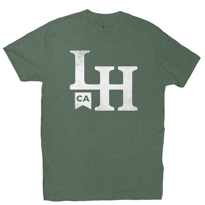 La Honda California LH monogram design on short sleeve t-shirt