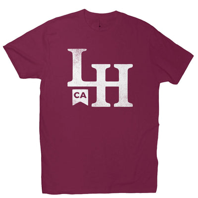 La Honda California LH monogram design on short sleeve t-shirt