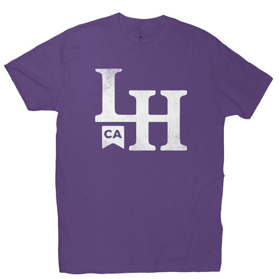 La Honda California LH monogram design on short sleeve t-shirt