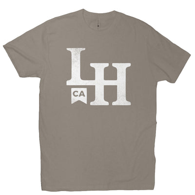 La Honda California LH monogram design on short sleeve t-shirt