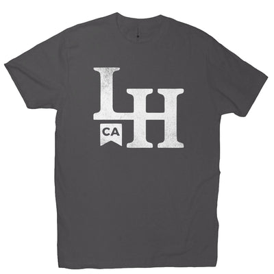 La Honda California LH monogram design on short sleeve t-shirt
