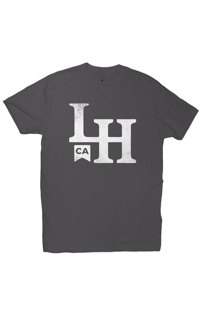 La Honda California LH monogram design on short sleeve t-shirt