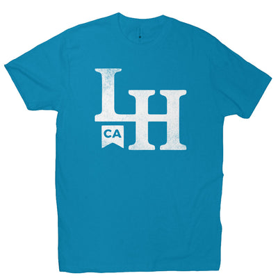 La Honda California LH monogram design on short sleeve t-shirt