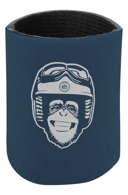 neoprene can coozy with original Moto Monkey design printed in white