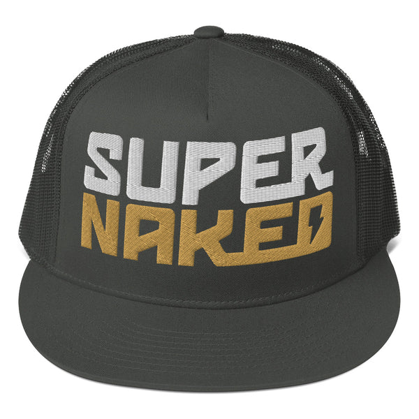 supernaked, naked bikes, ride naked, super duke, tuono, streetfighter, h2r, mt10, embroidered, embroidery, trucker hat